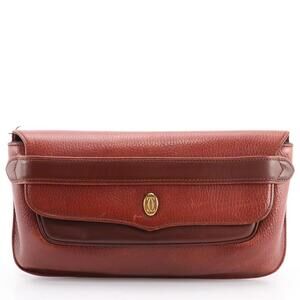 Cartier Must De Cartier Clutch in Grained and Smooth Leather